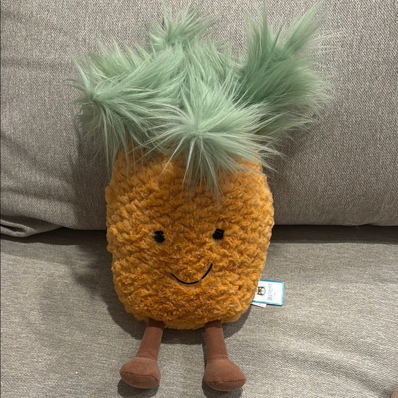 Plush Pineapple Toy with Green Hair - Picture 1 of 2